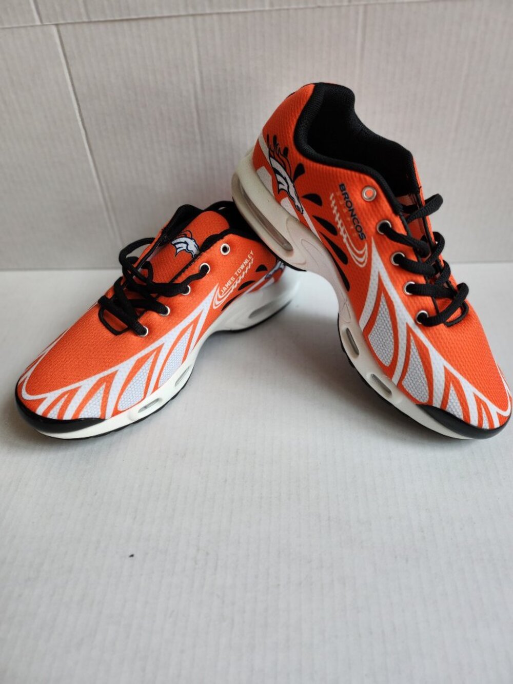 Men's Denver Broncos "James‎ Townley" Custom Performance Sneakers  Size 11 NWOT